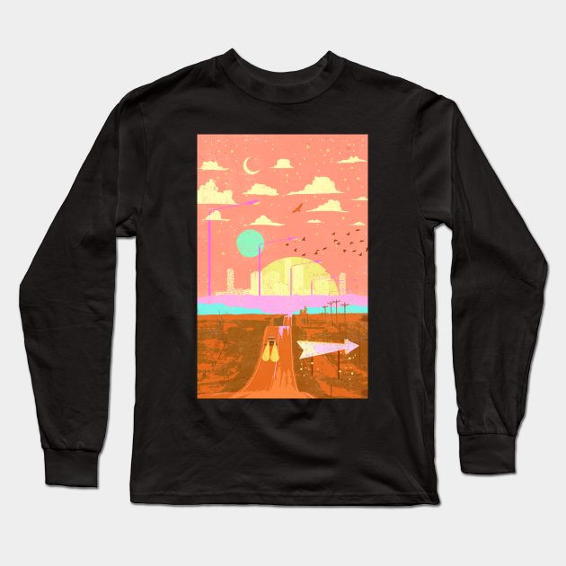 MORNING COMMUTE Long Sleeve T-Shirt by Showdeer